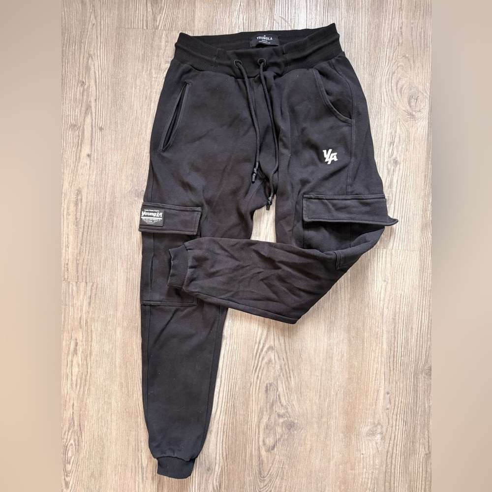 Young & Reckless Black Cargo Joggers - Picture 2 of 3